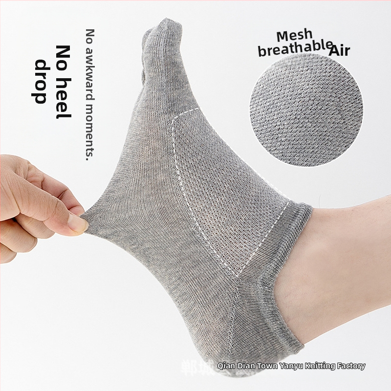 Desať párov pánskych neviditeľných ponožiek s piatimi prstami, letné, plytké, silikónové, protišmykové, pánske, lodičkové ponožky s špičkou, priamy predaj z továrne