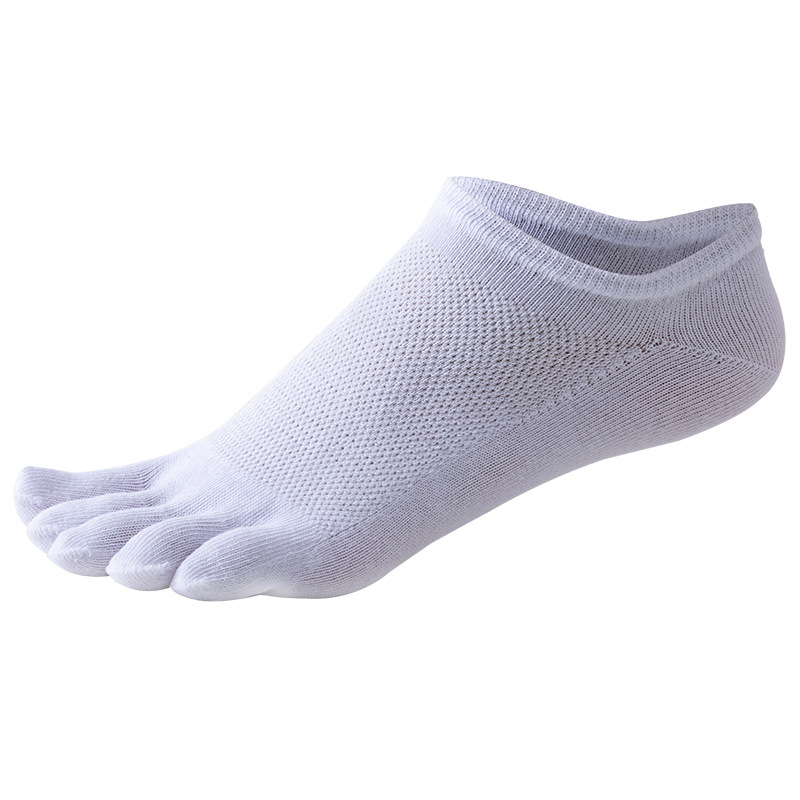Dešimt porų nemokamu pristatymu vyriškų nematomų penkių pirštų kojinių vasarinių negilių silikoninių neslystančių vyriškų kojinių su laiveliu, kojinių su pirštais, tiesioginiai pardavimai iš gamyklos.