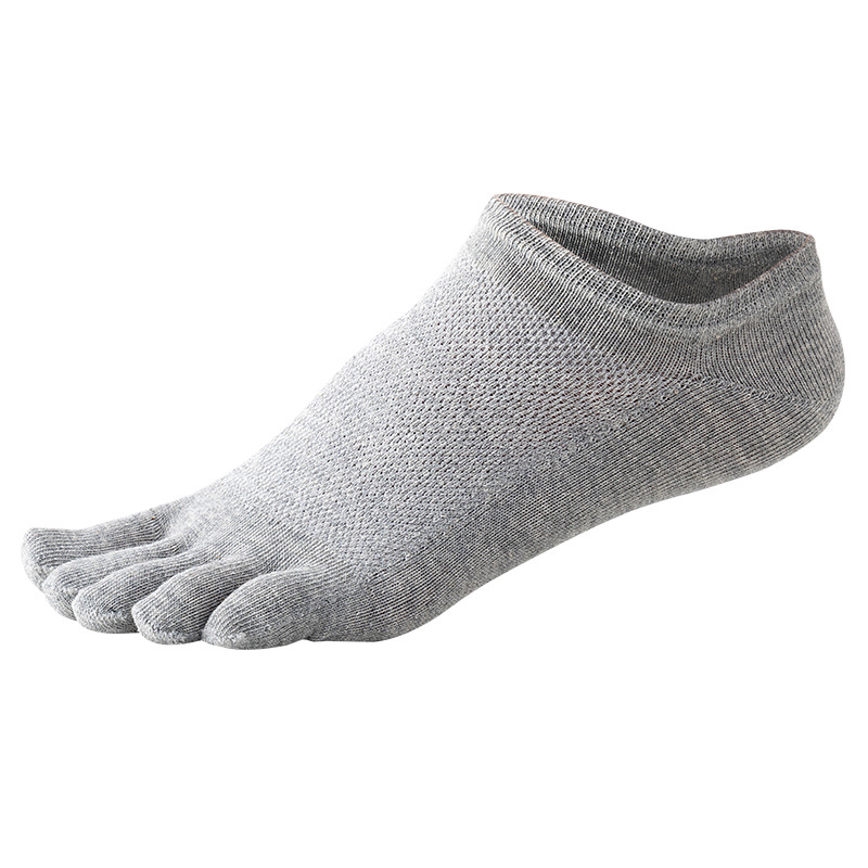 Dešimt porų nemokamu pristatymu vyriškų nematomų penkių pirštų kojinių vasarinių negilių silikoninių neslystančių vyriškų kojinių su laiveliu, kojinių su pirštais, tiesioginiai pardavimai iš gamyklos.