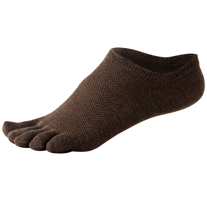 Dešimt porų nemokamu pristatymu vyriškų nematomų penkių pirštų kojinių vasarinių negilių silikoninių neslystančių vyriškų kojinių su laiveliu, kojinių su pirštais, tiesioginiai pardavimai iš gamyklos.