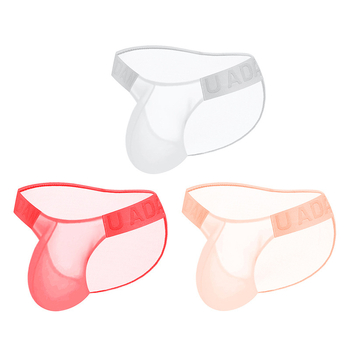 Seksīgas, augstas dakšas vīriešu apakšveļas vasaras, īpaši plānas, ledus zīda, zemas jostasvietas, sporta fitnesa, bezšuvju, ērtas, elpojošas biksītes vīriešiem