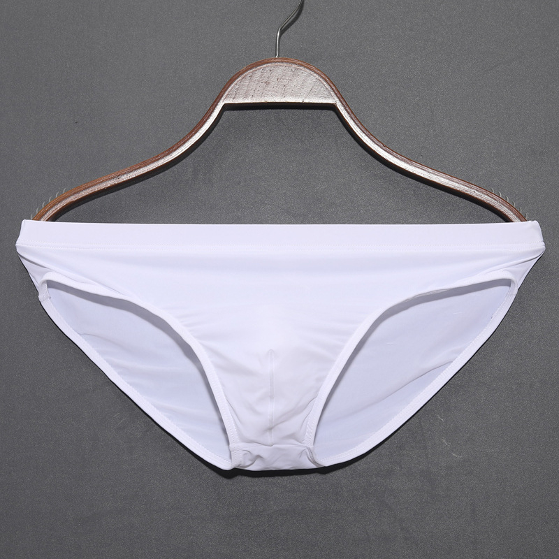 Vīriešu biksītes T veida apakšveļa Ice Silk elpojošas, ādai draudzīgas, ātri žūstošas, ledus sajūtas, zema jostasvieta, seksīgas, vasaras, īpaši plānas, caurspīdīgas, krusteniskas.