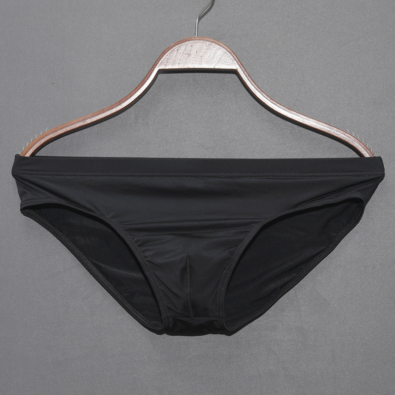 Vīriešu biksītes T veida apakšveļa Ice Silk elpojošas, ādai draudzīgas, ātri žūstošas, ledus sajūtas, zema jostasvieta, seksīgas, vasaras, īpaši plānas, caurspīdīgas, krusteniskas.