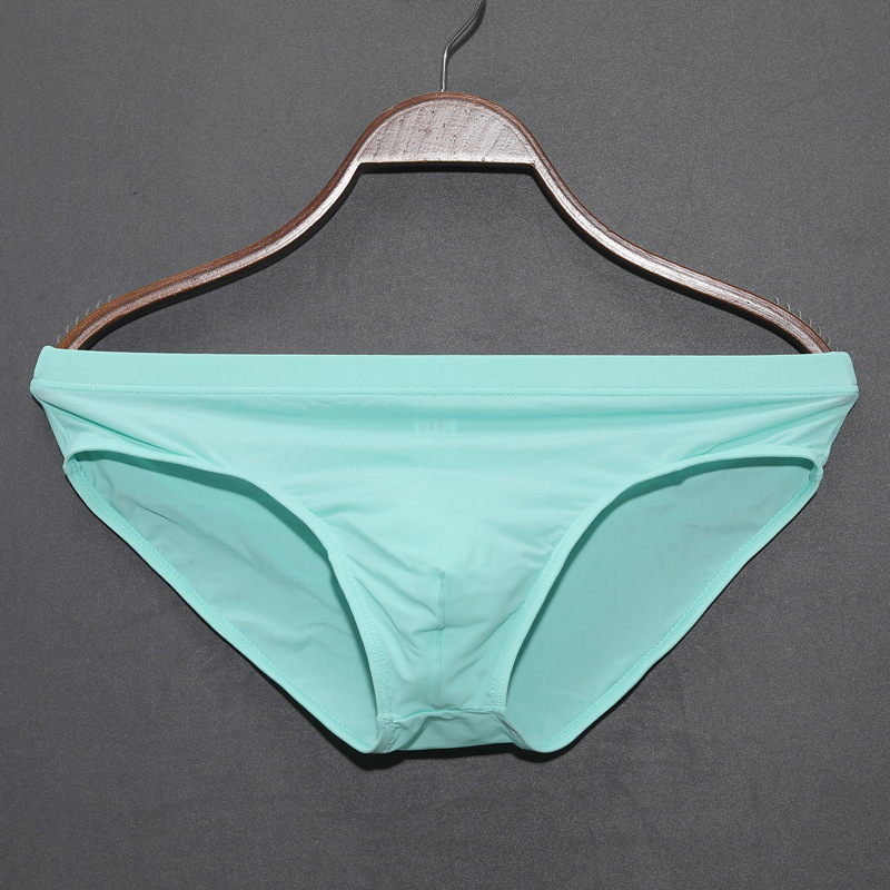 Vīriešu biksītes T veida apakšveļa Ice Silk elpojošas, ādai draudzīgas, ātri žūstošas, ledus sajūtas, zema jostasvieta, seksīgas, vasaras, īpaši plānas, caurspīdīgas, krusteniskas.