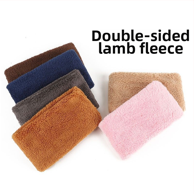 Дамски шал, есенен и зимен, универсален, от агнешко кадифе, в корейски стил, в Instagram стил, модерен, затоплящ, за студенти, колоездачи на открито, защита на врата, студоустойчива яка