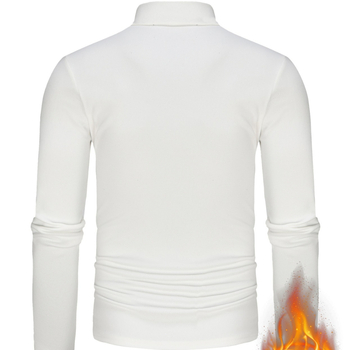 Vyriški termo apatiniai viršutiniai aukšta apykakle ilgomis rankovėmis, laisvalaikio stiliaus marškinėliai su pečių atlaisvinimu apatinėje dalyje