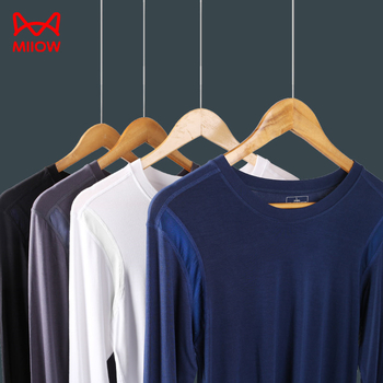 Catman Στενή εφαρμογή Ανδρικό Βασικό Θερμικό Εσώρουχο με Διχτυωτό, Αναπνεύσιμο Μονό Τεμάχιο Φθινοπωρινά Ρούχα Λεπτό Μπλούζα με Στρογγυλή Λαιμόκοψη Φθινόπωρο και Χειμώνας