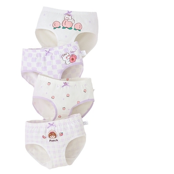 Vaikiški mergaičių apatiniai trikampio formos medvilniniai A klasės medvilniniai 6-12 metų mergaitėms, šortai be segtukų, urmu