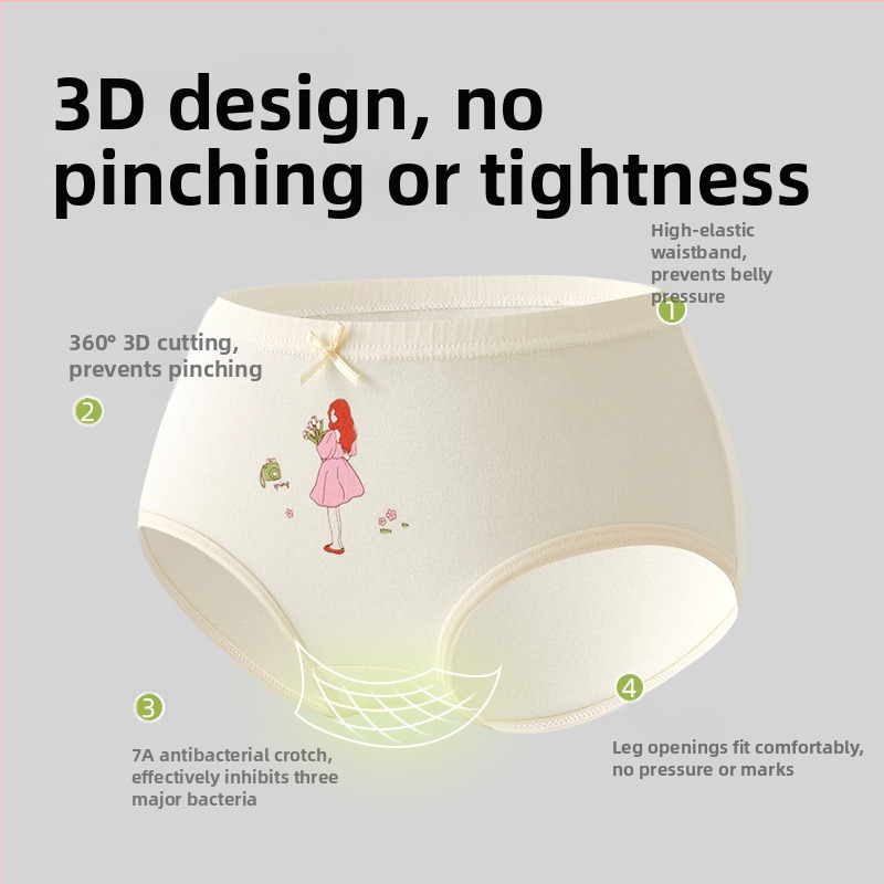 Детско бельо за момичета, триъгълни, памучни, клас А, памучни, 6-12 години, шорти за момичета, не се закопчават, на едро