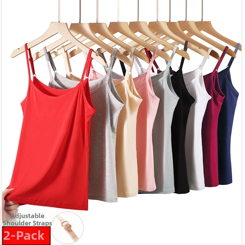 Vestă de vară cu curea de umăr reglabilă, din modal, pentru femei, stil coreean, slim fit, de dimensiuni mari, camisol, cu bază interioară, all-match