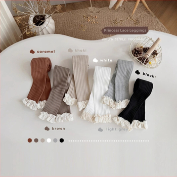 Pitsilised Korea retuusid, õueriietus kevad- ja sügisriietuseks, tüdrukute sukkpüksid, universaalsed beebitüdrukute sukkpüksid pitsiga