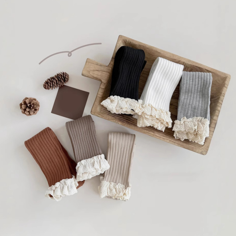 Pitsilised Korea retuusid, õueriietus kevad- ja sügisriietuseks, tüdrukute sukkpüksid, universaalsed beebitüdrukute sukkpüksid pitsiga