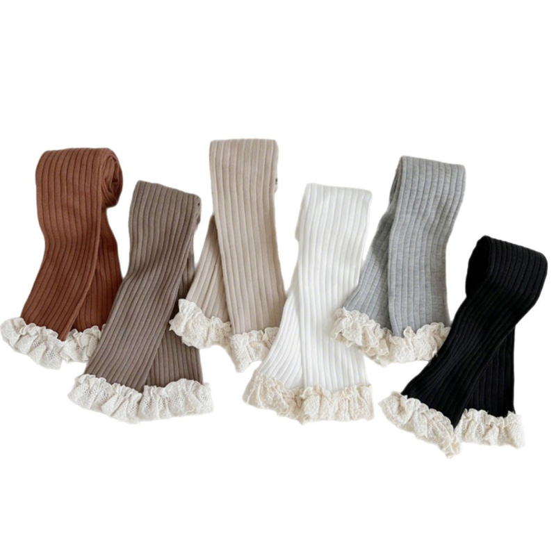 Pitsilised Korea retuusid, õueriietus kevad- ja sügisriietuseks, tüdrukute sukkpüksid, universaalsed beebitüdrukute sukkpüksid pitsiga