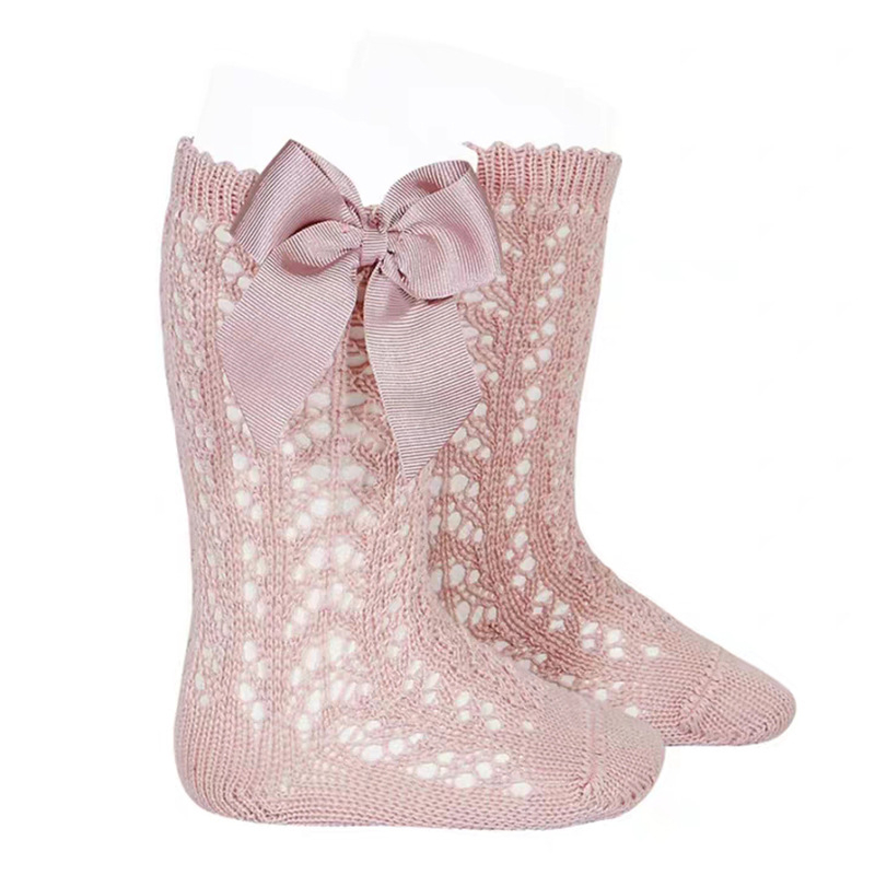 ins Tüdrukute Hispaania stiilis rasketööstuse keskmise pikkusega sukad suurtele ja väikestele lastele õõnsad lipsuga beebivõrksokid