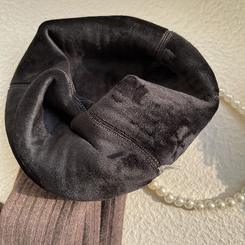 hotmoon Winter New Small Pearl Bow laste beebiõpilase fliisvoodriga paksendatud retuusid naistele