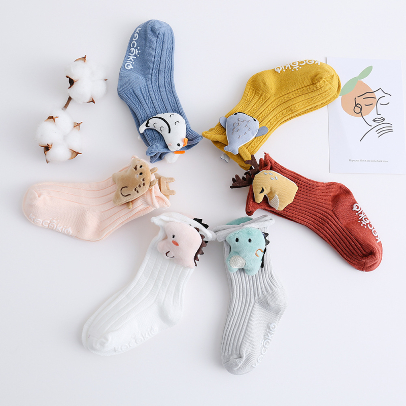 Sügisesed ja talvised laste sokid, kondita lahtised beebisokid, Korea multifilmide aksessuaarid, beebipõrandasokid
