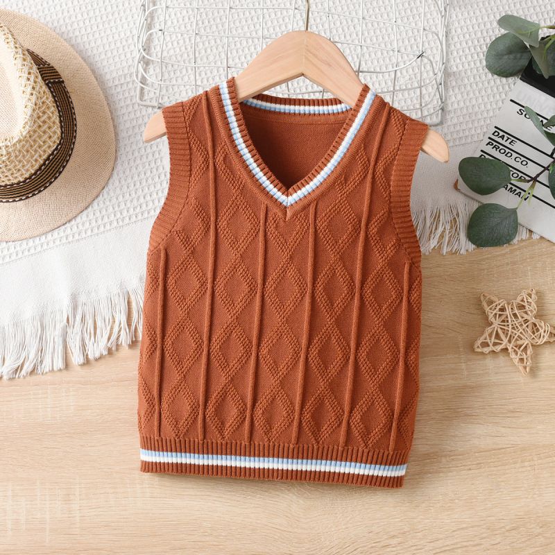 Poiste kootud vest kevad- ja sügisriietusega tüdrukute 2024. aasta uus laste kolledžistiilis villast vest laste õpilaste koolivorm