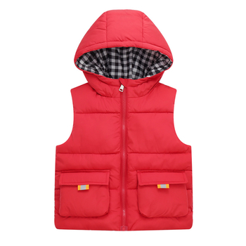 Laste puuvillane vest sügis- ja talvepoiste ja tüdrukute rõivastega paksendatud soe kapuutsiga vest lasteaia beebivest