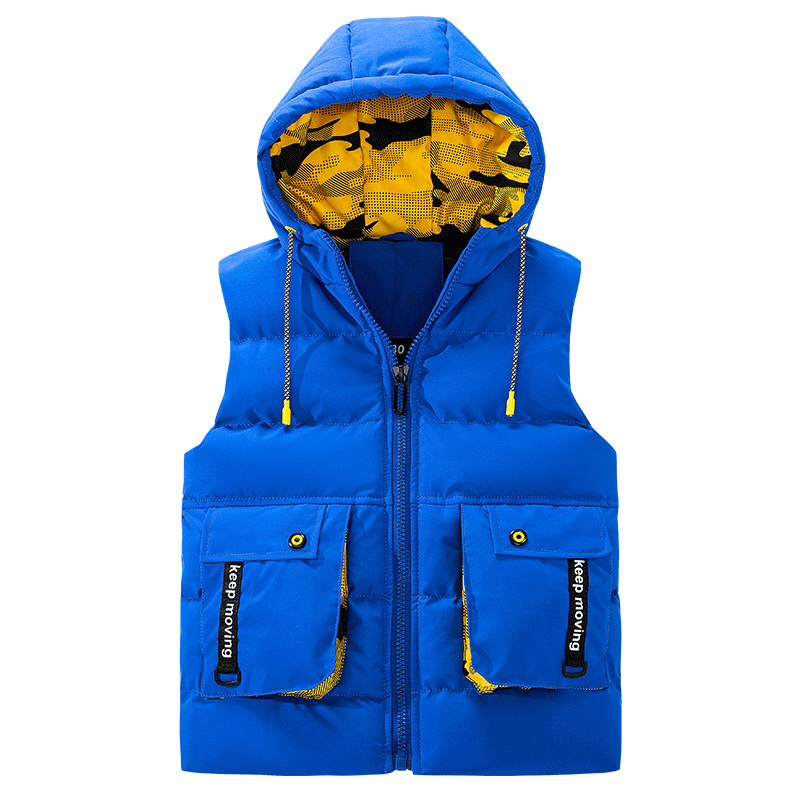 Poiste paksendatud udusulgedest puuvillase polsterdusega jope, laste tööriistade stereokott, puuvillase polsterdusega jope, Korea stiilis beebidele mõeldud meeste ja naiste vestiga jope