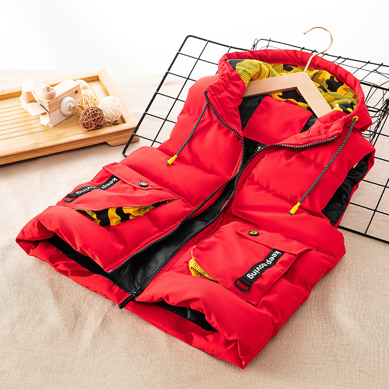 Poiste paksendatud udusulgedest puuvillase polsterdusega jope, laste tööriistade stereokott, puuvillase polsterdusega jope, Korea stiilis beebidele mõeldud meeste ja naiste vestiga jope