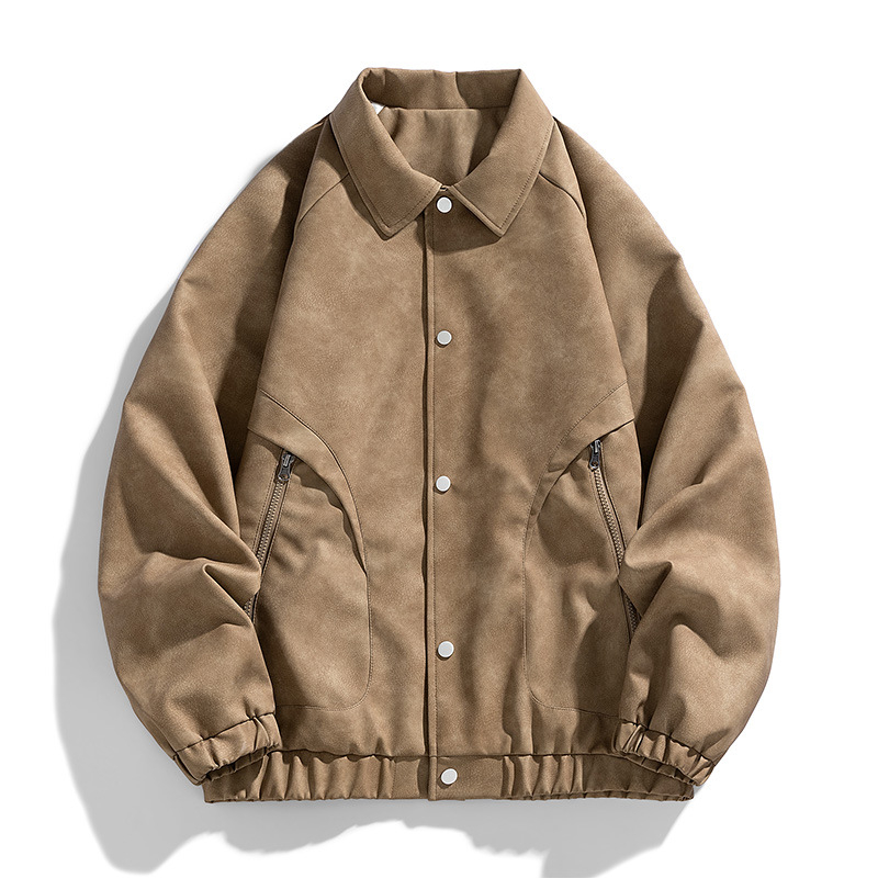 Moodsa brändi nägus vabaaja PU nahktagi meeste jope kevad- ja sügiskollektsioonist, uus suurte suurustega meeste top Korea stiilis revääriga nahktagi