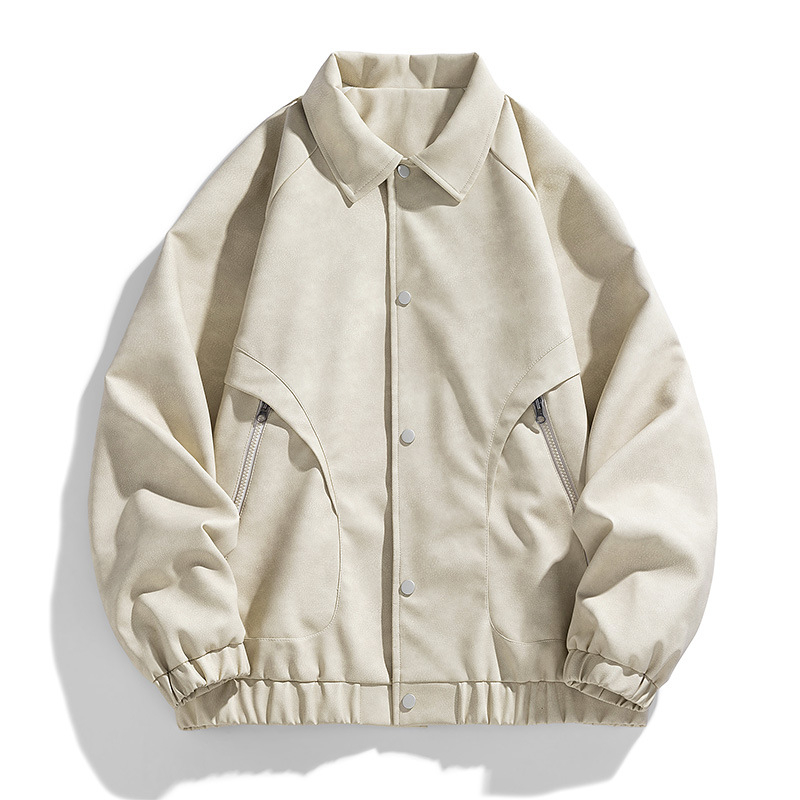 Moodsa brändi nägus vabaaja PU nahktagi meeste jope kevad- ja sügiskollektsioonist, uus suurte suurustega meeste top Korea stiilis revääriga nahktagi