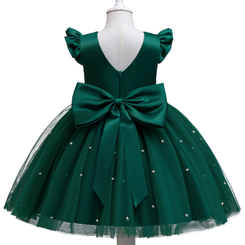 Väliskaubanduse uus tüdruk printsessikleit lipsuga pärlvõrgust tutu kleit klaveriõhtu etenduse kleit üheaastane kleit