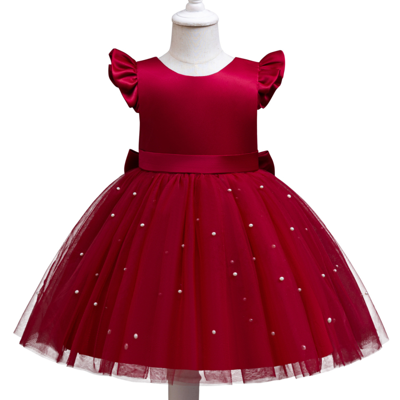 Väliskaubanduse uus tüdruk printsessikleit lipsuga pärlvõrgust tutu kleit klaveriõhtu etenduse kleit üheaastane kleit