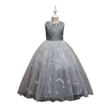 Nova europska i američka dječja haljina, haljina za princezu, djevojačka haljina, elegantna duga mrežasta haljina, haljina za klavirsku izvedbu