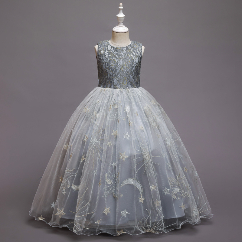 Nova europska i američka dječja haljina, haljina za princezu, djevojačka haljina, elegantna duga mrežasta haljina, haljina za klavirsku izvedbu