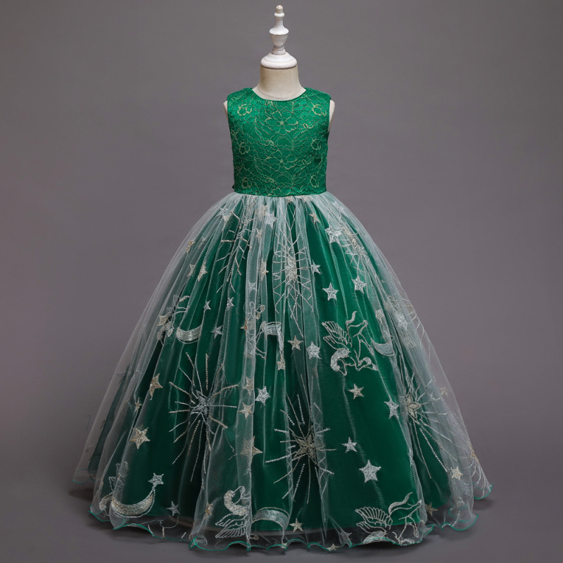 Nova europska i američka dječja haljina, haljina za princezu, djevojačka haljina, elegantna duga mrežasta haljina, haljina za klavirsku izvedbu