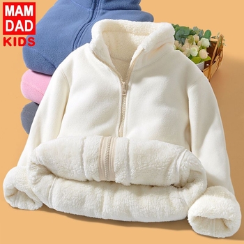 Δωρεάν αποστολή παιδικό πολικό fleece plus βελούδινο παλτό φθινόπωρο και χειμώνα για κορίτσια, ζεστό, παχύρρευστο γιακά για αγόρια, παιδικό μωρό
