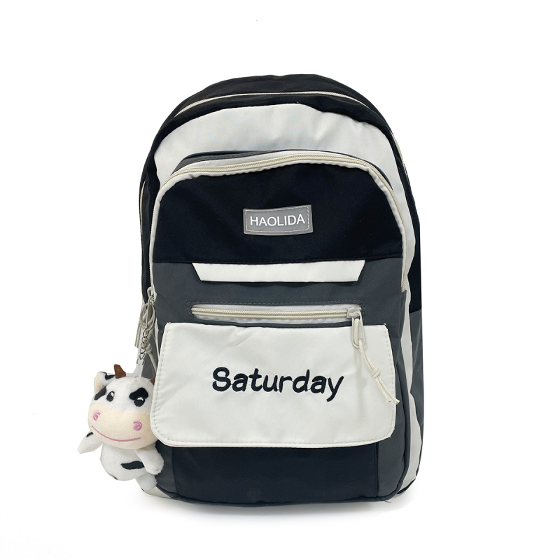 Õpilase koolikott naistele kontrastset värvi värvi väärtus arvuti seljakott suure mahutavusega keskkooliõpilase kott koolihooaja seljakott