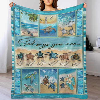 Piiriülene rannakilpkonna tekk Beebitekk Kodukontor Äri hädavajalik Mugav flanell soe tekk