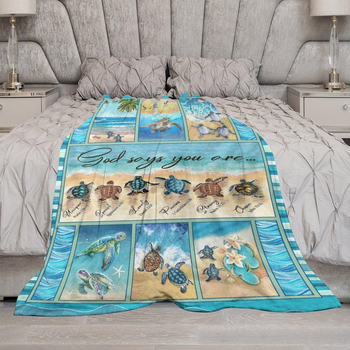 Piiriülene rannakilpkonna tekk Beebitekk Kodukontor Äri hädavajalik Mugav flanell soe tekk