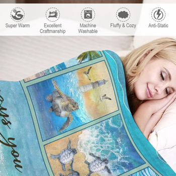 Piiriülene rannakilpkonna tekk Beebitekk Kodukontor Äri hädavajalik Mugav flanell soe tekk