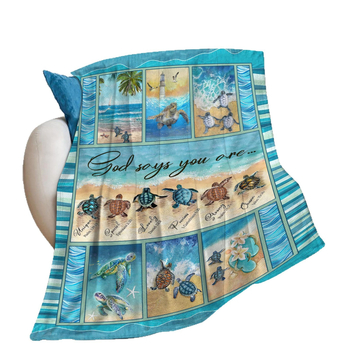 Piiriülene rannakilpkonna tekk Beebitekk Kodukontor Äri hädavajalik Mugav flanell soe tekk