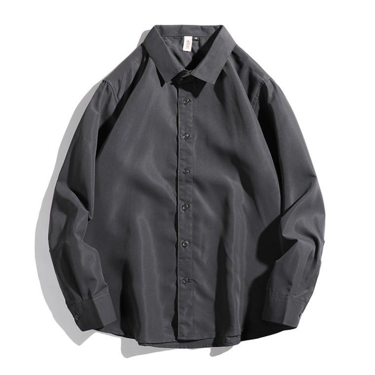 Retro trendy značkové jednoduché jednofarebné tričko s dlhým rukávom pre mužov a ženy, jarné voľné ležérne tričko pre všetky typy zápasov