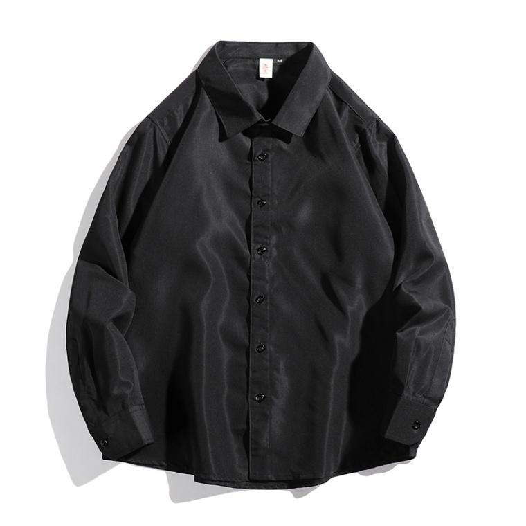 Retro trendy značkové jednoduché jednofarebné tričko s dlhým rukávom pre mužov a ženy, jarné voľné ležérne tričko pre všetky typy zápasov