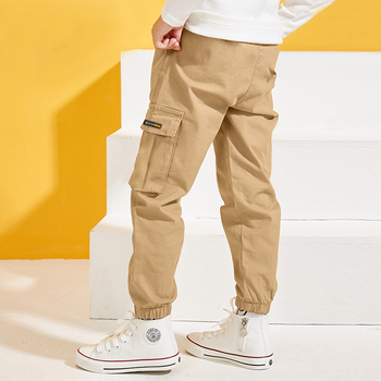 Παντελόνια Μάρκα Άνοιξη Χακί Καλοκαίρι Μονόχρωμο Ανδρικό Αθλητικό Δερμάτινο Παντελόνι με Ζώνη από Δέρμα σε Κορεατικό Στυλ, Μεσαία Μέση, Μοντέρνα Παιδική Ρούχα