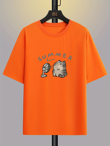 Ανδρικό καλοκαιρινό μπλουζάκι με κοντό μανίκι και γραφικά κινουμένων σχεδίων