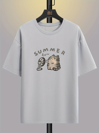 Ανδρικό καλοκαιρινό μπλουζάκι με κοντό μανίκι και γραφικά κινουμένων σχεδίων