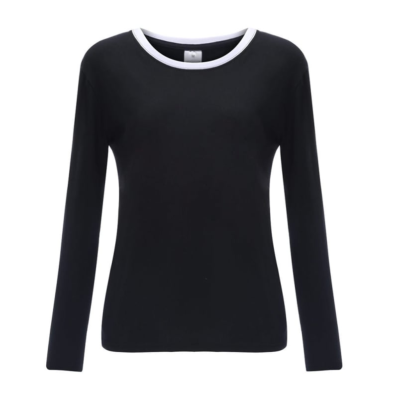 Tricou pulover lejer cu guler rotund, imprimat, de primăvară și toamnă 2021, cu design OEM, alb, cu mânecă lungă, en-gros