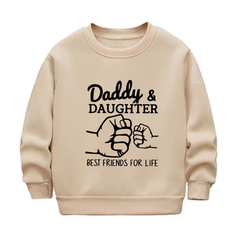 SHEIN Piiriülene Tüdrukute Sügis- ja Talvine Pikkade Varrukatega Fliisvoodriga Kampsun Lihtsa Kirjatrükiga Vabaaja Paksendatud Ümara Kaelusega Lasteriided