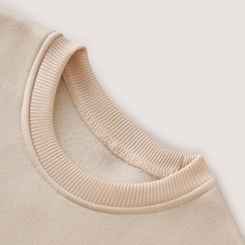 SHEIN Piiriülene Tüdrukute Sügis- ja Talvine Pikkade Varrukatega Fliisvoodriga Kampsun Lihtsa Kirjatrükiga Vabaaja Paksendatud Ümara Kaelusega Lasteriided