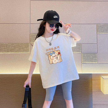 Vara 2024, versiune coreeană nouă a tricoului scurt alb din bumbac pentru copii mari, imprimat cu Joker, lot direct din fabrică pentru fani, la modă