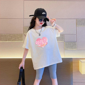 Vara 2024, versiune coreeană nouă a tricoului scurt alb din bumbac pentru copii mari, imprimat cu Joker, lot direct din fabrică pentru fani, la modă