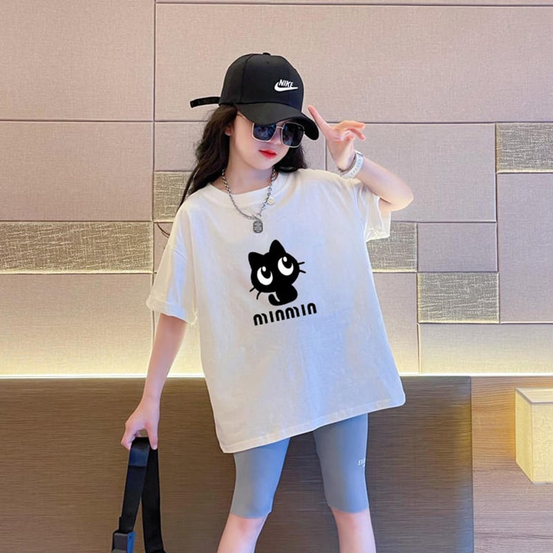 Vara 2024, versiune coreeană nouă a tricoului scurt alb din bumbac pentru copii mari, imprimat cu Joker, lot direct din fabrică pentru fani, la modă