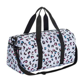 Vienkārša pārnēsājama ceļojumu soma sporta fitnesam ar lielu ietilpību, plecu soma pāri plecam, Oksfordas auduma multfilmu apdrukāta ceļojumu soma
