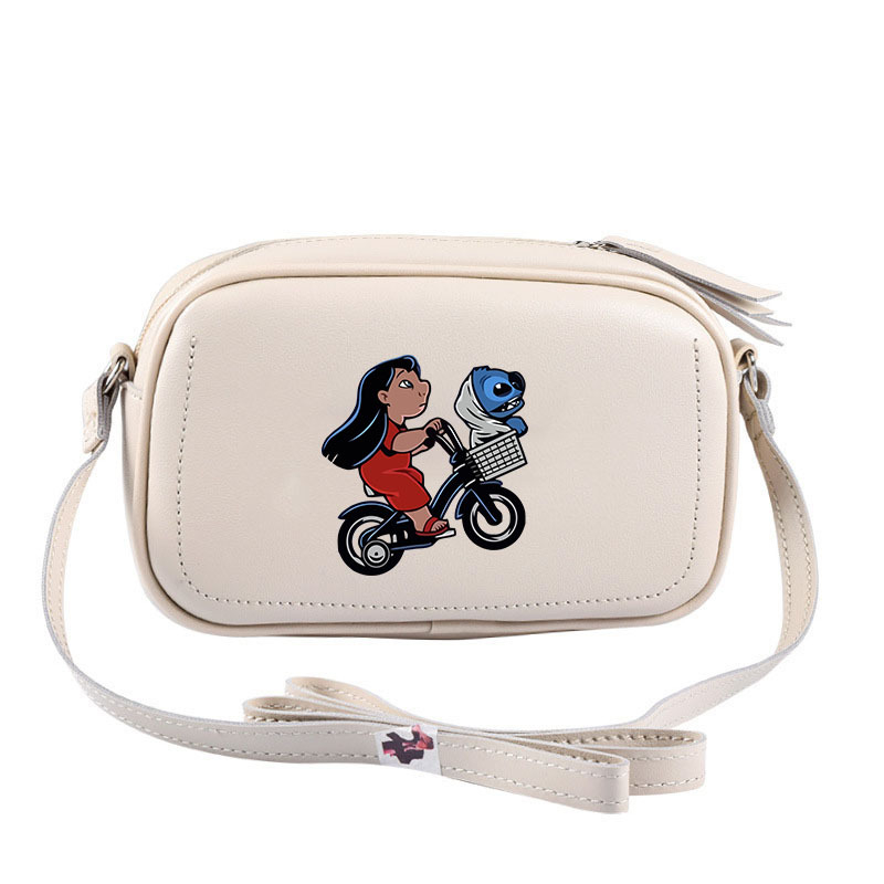 Anime perifeerse õmblusega õlakott, mitmekülgne väike ruudukujuline kott, Korea stiilis naiste kott, tudengi õlakott, ülikoolilinnaku kott